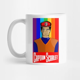 Captain Scarlet Retro Poster Style Mug